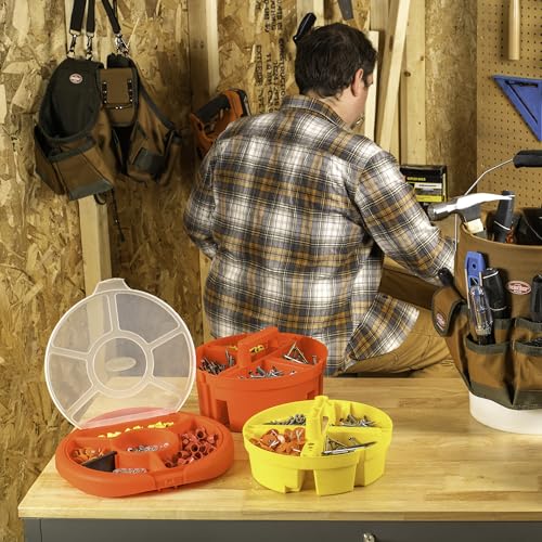 Bucket Boss - Bucket Stacker Small Parts Organizer, Bucket Organization (15051), Yellow (Pack of 2) - size: 1 Count (Pack of 2)
