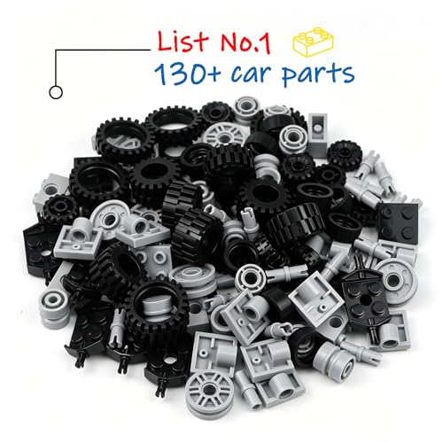 600Pcs Classic Bricks with Wheels &Baseplates Creative MOC Car Parts Block - color: Gray2