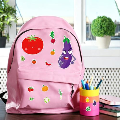 24 Sheets Vegetables Make a Face Sticker, Make Your Own Vegetables Stickers Mix and Match Sticker for Home School Classroom Crafts Activities Reward Birthday Party Favors - style: Vegetables