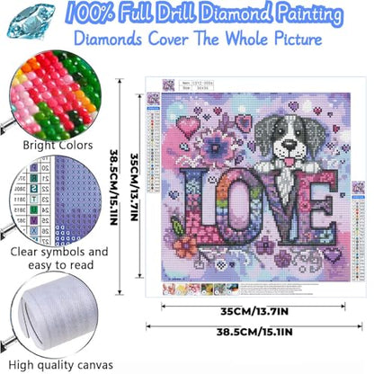 ICYANART Dog Diamond Painting Kits for Adults, Animal Diamond Art for Adult - color: Dog