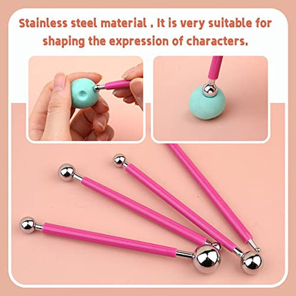 LOKUNN 14 PCS Dotting Tools Ball Styluses Dotting Tools for Painting - size: 14 PCS PINK