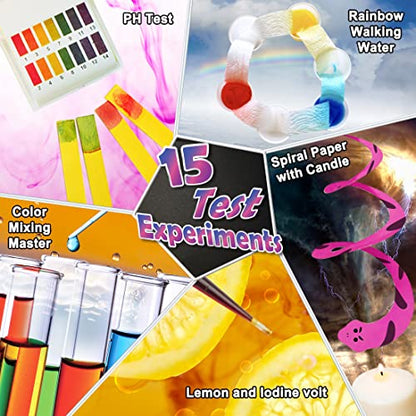 UNGLINGA 70 Lab Experiments Science Kits for Kids Chemistry Set Toys - style: Science kit with 70 experiments