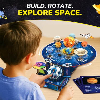 Smartivity DIY Solar System Kit - Gear-Driven Planet Model for Kids 8-14