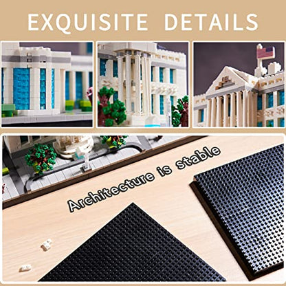 JXRLMB Architecture White House Modle Kit Micro Building Blocks Sets for Adults World Famous Landmark Collection Set U.S. Capital 3520 PCS for Teens 14+ - color: White House