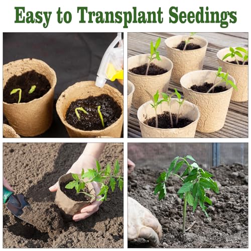 INCIKITI Biodegradable Peat Pots for Seedling - 120 Pack 3.15 inch Biodegradable Plant Seed Starters Kits with 30 Plant Labels, Garden Germination Nursery Pots for Flower Vegetable Seed Germination - size: 120 Pack