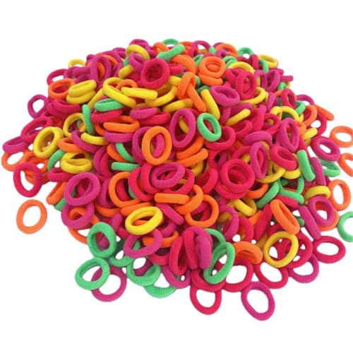 500 Pcs Fluorescent Cloth Loom Bands Refill, Elastic Fabric Loom Loops - color: Fluorescent