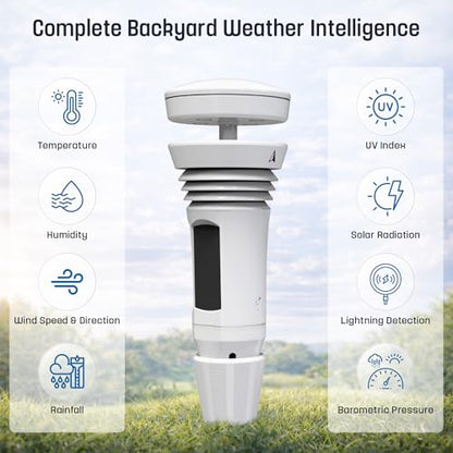 Tempest Weather Station with Built-in Wind Meter, Rain Gauge, and Accurate Weather Forecasts, Wireless, App and Alexa Enabled