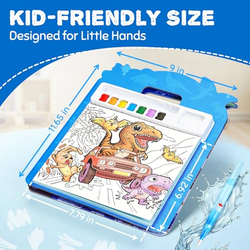 JoyCat Find & Color Paint with Water Coloring Books for Toddlers - style: Dinosaurs