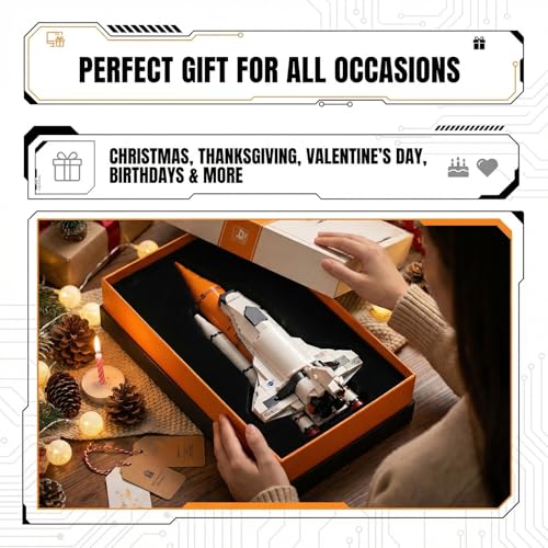 Space Shuttle Building Blocks Set, 616 Pieces Mini Rocket Model Kit with Launch Pad, Space Program Collectible Display, STEM Inspired Construction Toy for Hobbyists & Enthusiasts - style: Artemis