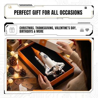 Space Shuttle Building Blocks Set, 616 Pieces Mini Rocket Model Kit with Launch Pad, Space Program Collectible Display, STEM Inspired Construction Toy for Hobbyists & Enthusiasts - style: Artemis