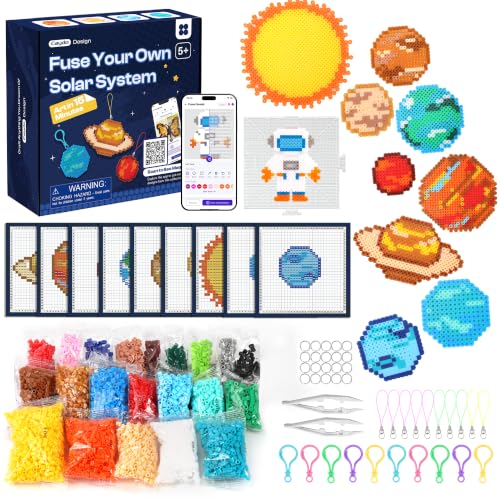 Caydo Solar System Fuse Beads Kit, STEM Space Science Toys Gift for Kids