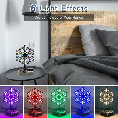 Voice Control Spectrum Light Soldering Kit, PEMENOL DIY LED Light Electronic Kit, Music Reactive & Static Modes, Interactive STEM Electronics Project for School Class Learning Home Decor