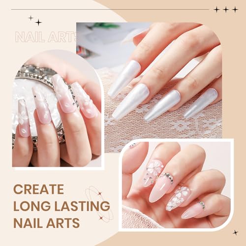 3D Sculpting Gel for Nail Art, 60g Large Capacity Pearl White - color: Pearl White