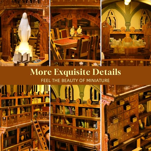 CCCDF Public Library Book Nook Kit, DIY Miniature House Kit for Adults - color: Public Library