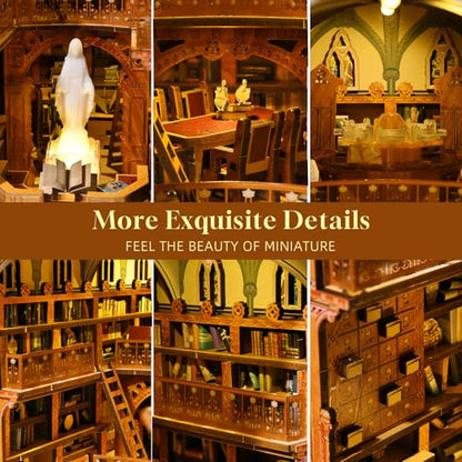 CCCDF Public Library Book Nook Kit, DIY Miniature House Kit for Adults - color: Public Library