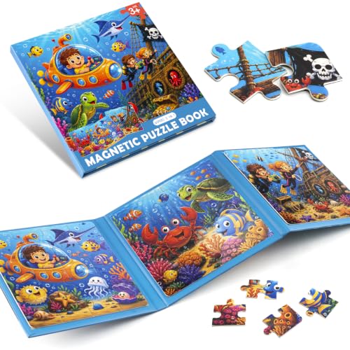 Biarek Underwater Adventure Magnetic Puzzles for Kids 3-5, 61-Piece Set - color: Underwater Adventure - 61 Pieces