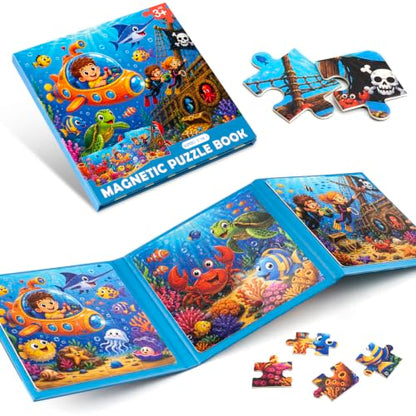 Biarek Underwater Adventure Magnetic Puzzles for Kids 3-5, 61-Piece Set - color: Underwater Adventure - 61 Pieces