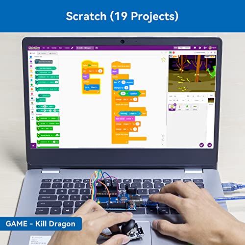 SunFounder Project Complete Starter kit Compatible with Arduino UNO R3 Arduino IDE/Scratch Coding with 42 Detailed Online Tutorials