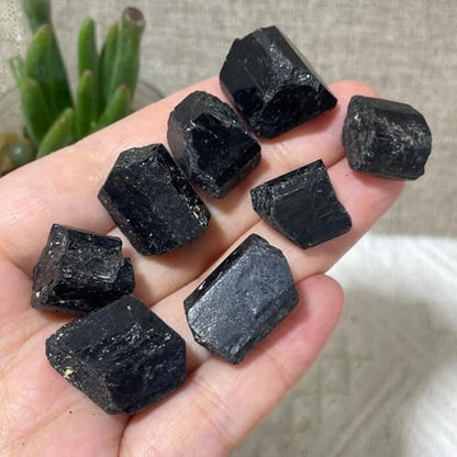 Crystals, Rocks, Crystals and Healing Stones, Witchcraft Supplies, Healing Crystals, Stones, Healing Stones, Rock Collection, Agate, Raw Stones (Black Tourmaline, 2 Pcs) - color: Black Tourmaline