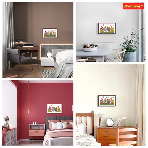 Zhenqing Knitting Chickens Stamped Cross Stitch Kit, 11CT Printed Pattern on White Cotton Fabric, Farmhouse Chicken Decor - color: Funny Knitting Chickens