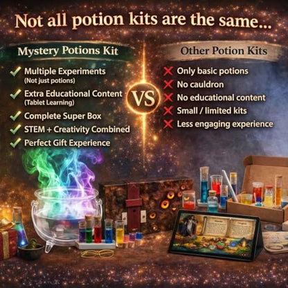 Science4you Magic Potions - Potion Making Kit for Children, Create & Mix your own Magic Potions - Magic Cauldron Toy for Kids Age 7 8 9 10 11 12+ Magic Toy & Crafts Set, Original Gift for Boys & Girls - style: 1. Mysterious Potions