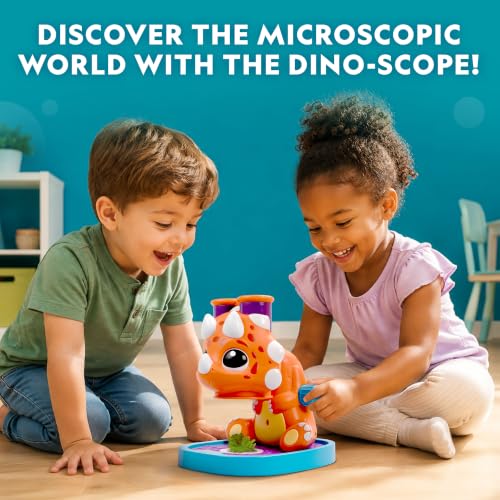 National Geographic Kids Microscope Toy Science Kit, Dino-Scope for Age 3+