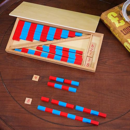 Premium Montessori Math Material Series Kit 1, 27lbs 17-Piece Complete Curriculum for Toddlers & Kids 3+, Solid Beechwood Sensory Math Materials, Homeschool & Preschool Classroom Math Toys - color: Math Series Kit 1