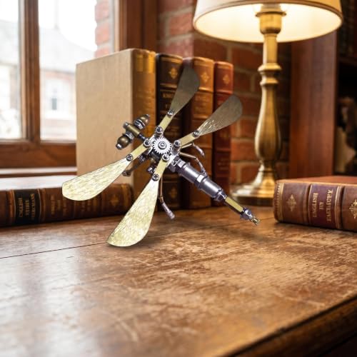 3D Metal Puzzle Kit for Adults Teens Steampunk Dragonfly 140+ Pcs Mechanical Assembly Models 3 Hours to Build Ideal for Gifts and Decorations (Ujinensis Dragonfly) - style: Ujinensis Dragonfly
