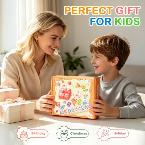 Air Dry Clay for Kids 36 Colors Birthday Gifts Toys for Boys Girls 3-8