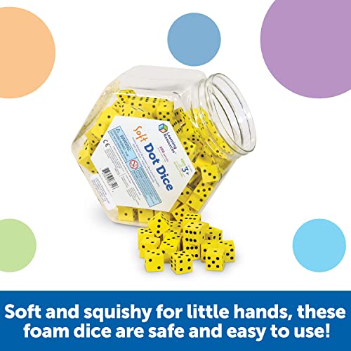 hand2mind Foam Round Two-Color Counters Classroom Bulk Kit, Quiet Math Tokens (Pack of 1000) & Learning Resources Hands-On Soft Dot Dice Bucket, Classroom or Homeschool Supplies, Set of 200, Ages 3+
