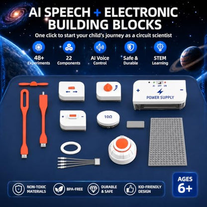 STEM Science Kit for Kids, Electronics Circuit Exploration Toy, 22 PCS - size: Small - 48+ Projects