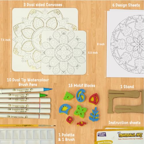 Imagimake Mandala Art Kit, 12 Creative Activities for Kids Ages 8+ - style: Mandala Art Kit