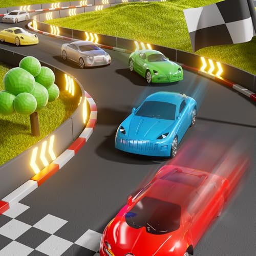 NIPLOOOW Racing Trucks Toy Set with Play Mat, Carrier Truck Play Vehicles Set for 3 4 5 6 Years Old Boys Kids, Die-Cast Car Toy for Toddlers 3-4 Years, Birthday Gifts Toys for 3-9 Year Old Boys - style: Racing Car