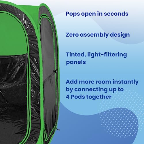WeatherPod® MyPod™ 1-Person Tinted Window Pop-Up Sports Shelter - style: Lime Green