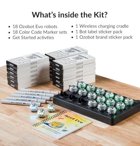 Ozobot Evo 18 Bot Classroom Kit | Ages 5-11 | STEM Coding for Schools