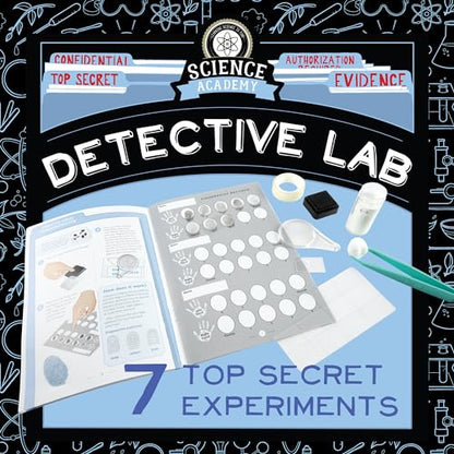 MindWare Science Academy Detective lab - Science Kits for Kids Age 8-12 - Kids Detective Kit Complete with 7 Forensics and Crime-Scene Investigations - Ages 8 and Up