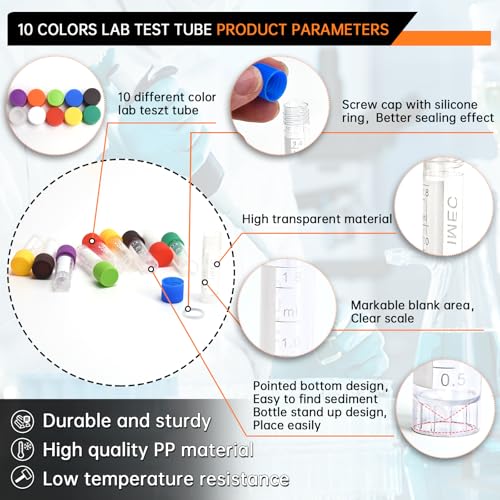100pcs 2ml vials with caps Plastic Cryogenic Test Tubes with caps lab cryovial Tube Container cryovials with 30pcs 3ML Dropper Pipette (100pcs 2ml Test Tube) - size: 100pcs 2ml test tube