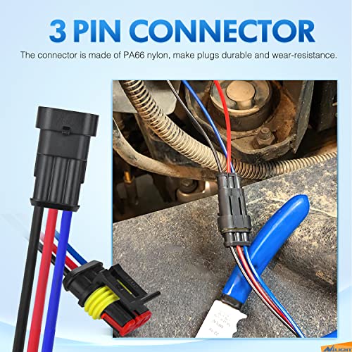 Nilight 10 Pack 3Pin Electrical Wire Connectors Male and Female Plug Socket - size: 3Pin Wire Harness 10Sets