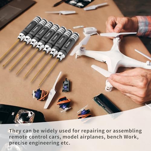 Professional RC Titanium Plated Ti Coated Hex Screwdriver Set 7PCS