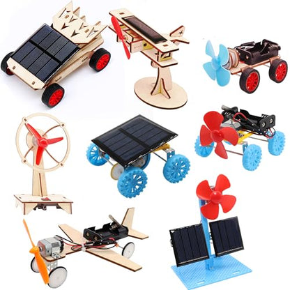 8 Set STEM Kits - Solar Power Motor Kit for Boys to Build,STEM Electric Projects Engineering Set for Girls