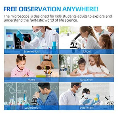 SWIFT Microscope for Adults 80X-2000X Compound Monocular Kit - style: SS121 Microscope