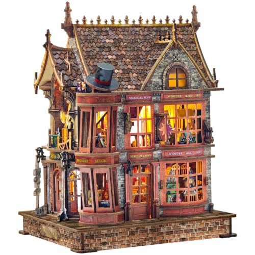 Book Nook Kit DIY Miniature House 3D Wooden Puzzle - Magic Wonder House - color: Magic Wonder House