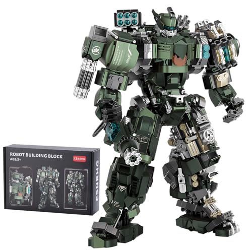 CSNRHG Mech Robot Model Building Blocks Toy Set Birthday for Age 8+ Children Adults Teens 1403 Pieces - color: Mobile Mecha