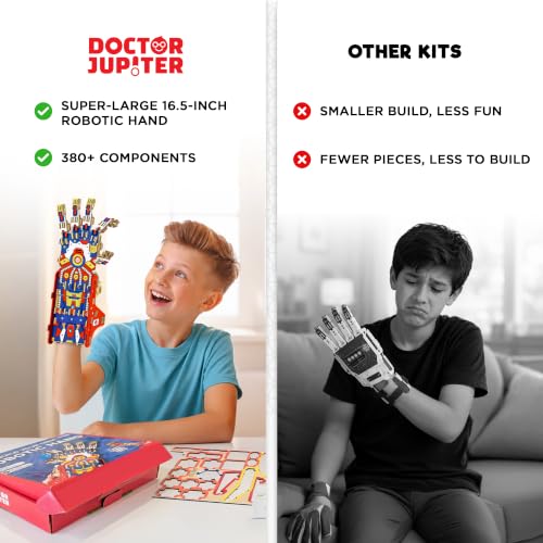 Doctor Jupiter Robotic Hand STEM Toy for Kids Ages 8-13, Birthday Gifts