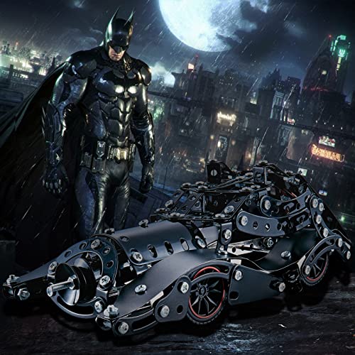 Erector Sets for Boys Age 8 9 10 11 12-16 and Older, 332 Pcs Batman Model Car Building Set for Kids Ages 8-12 Year and Up Metal STEM Educational Toy for Kids Boys Girls or Adults - style: Batmobile Model
