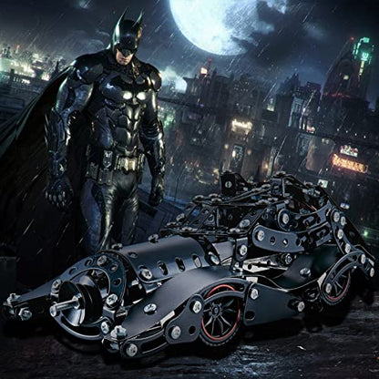 Erector Sets for Boys Age 8 9 10 11 12-16 and Older, 332 Pcs Batman Model Car Building Set for Kids Ages 8-12 Year and Up Metal STEM Educational Toy for Kids Boys Girls or Adults - style: Batmobile Model
