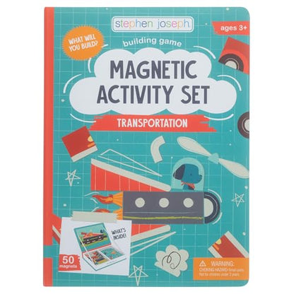 Stephen Joseph Magnetic Activity Set for Kids, Transportation 50-Piece Set - color: Transportation