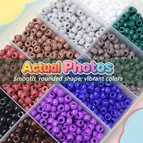 LIS HEGENSA 30Color 11000PCS Kandi Pony Beads Bracelets Jewelry Making Kits - size: 30Color(11000PCS)