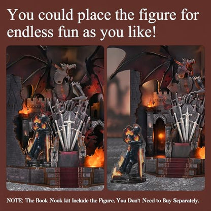 CCCDF Throne of Blades Book Nook Kit, Beginner 3D Wooden Puzzle for Adults - color: Throne of Blades