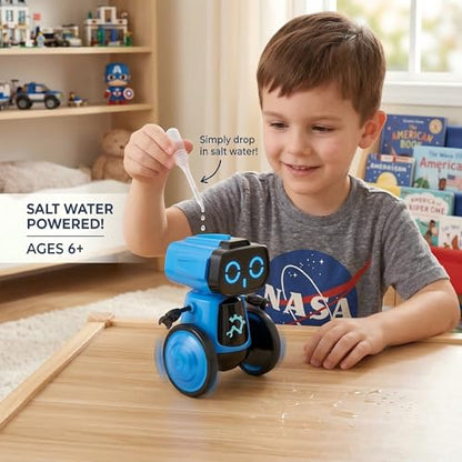 STEM Salt Water Robot Kit, No Battery, DIY,Eco-Friendly,5+（Blue） - color: Blue